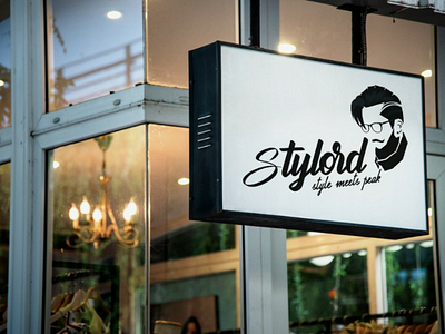 Stylord Logo barber hair stylist men men salon style