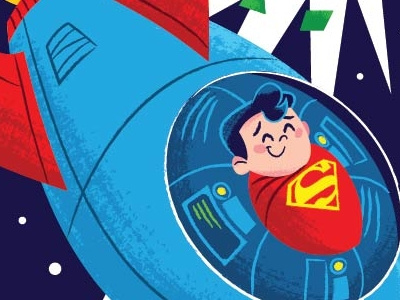 Krypton's last hope.... illustration superman vector vector textures