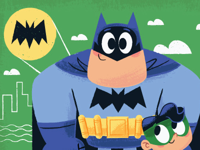 Batman day illustration adobe illustrator batman batmanday illustration kidlit kidlitart vector