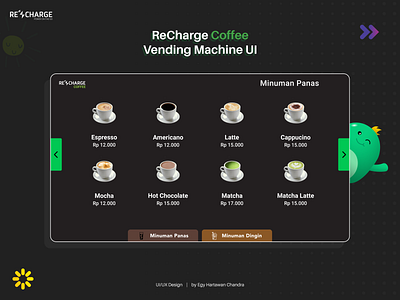 Coffee Vending Machine UI - Design Concept