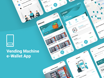 Vending Machine e-Wallet app UI clean design figma mobile app modern ui ui ux ux vending machine
