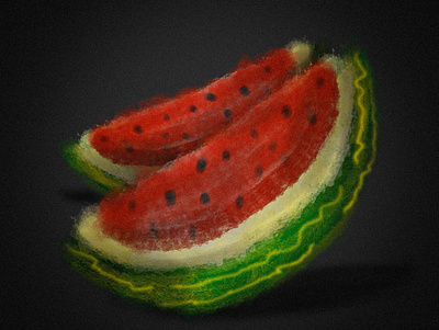 Watermelon fruit illustration procreate watermelon