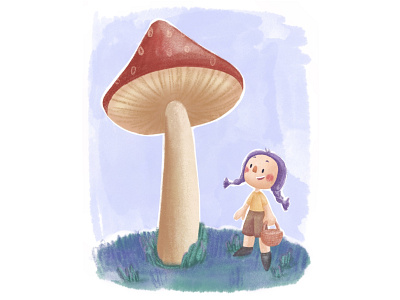 a big mushroom art art entertainment artist artwork character character art drawing illustration illustration art