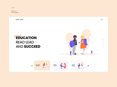 Education website design concept daily ui challange design education website design concept education website design concept header design minimal ui ui. ux ux website website design website header design