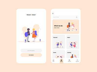 Education App Design Concept app design app screen daily ui challange design design app education app education app design concept education app design concept minimal ui ui. ux ux