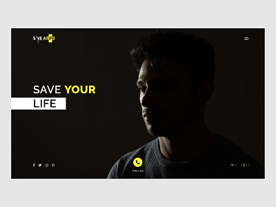 Save a life web page design concept daily ui challange design minimal ui. ux ux web web design website website design website header design