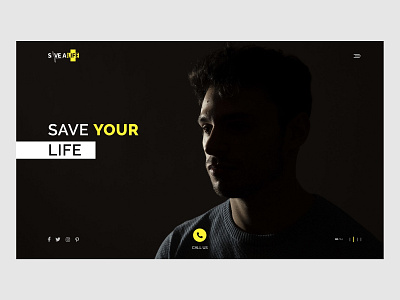 Save a life web page design concept