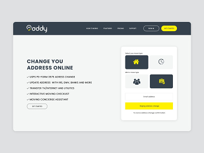 Landing Page Design For Addy.Us addy.us addy.us design landing page landing page design landing page ui minimal ui ui. ux ux