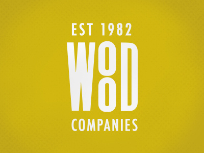 Woodco Est1982 art logomark type woodcut wordmark