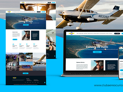 Club aereo curicó photoshop prototype uiux ux design uxui web web design