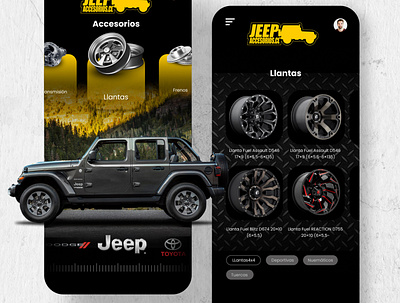 Jeep Accesorios design figma photoshop prototype uiux ux uxui