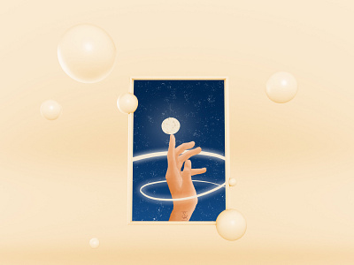 ¿ Is everything on my finger ? digital art drawing hellodribbble illustration illustration art imagination myworld shining