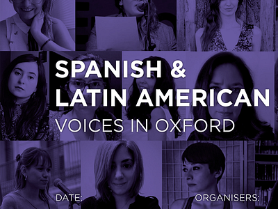 Spanish and Latin American Voices in Oxford art branding collage collage art design event event branding graphic design graphic art graphic design poetry