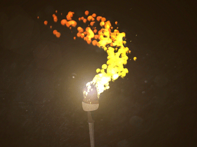 Torch aftrer effects animation dark fire gif lanse light loop particular torch