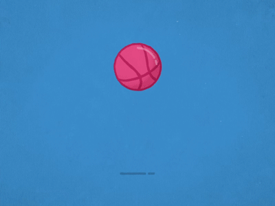 2 Dribbble Invites ball bouncing dribble flat invite jump line loop mail simple texture