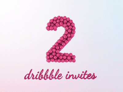 Dribbble Invate gif 3d after effects ball catroon cinema 4d dribbble flash fx invite liquid motion splash