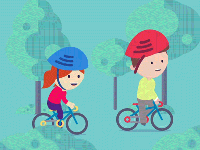 gif from Epilepsy Video animation bicing bicycle brain cartoon children design disease help kids loop tree