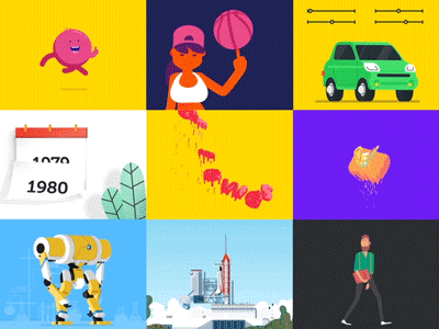 Best nine of 2017 2018 animation ball christmas dribbble flat gif girl invitation invite new year