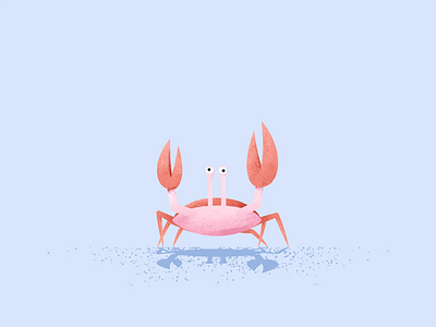 Crab after effects animation character crab duik illustration loop sand sea simple stupid texture wave
