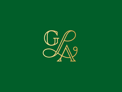 GLA Monogram gold lettering monogram typography