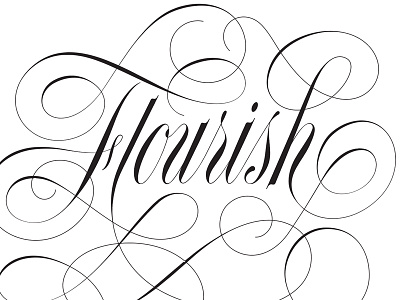 Flourish hand lettering script typography