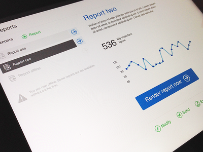 Report screen