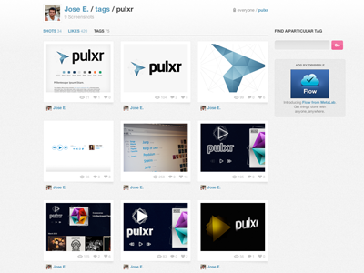Pulxr Visual Evolution @dribbble colors guide logo palette process pulxr style typography
