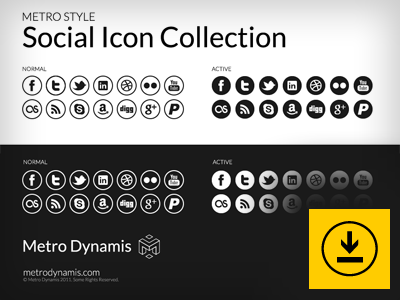 Metro Style Social Icon Collection Ready! collection desktop download dynamis framework icon icons iphone metro metro style mobile phone style user experience ux web