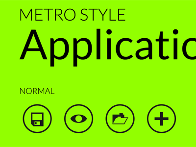 Metro Style UI Application Icons
