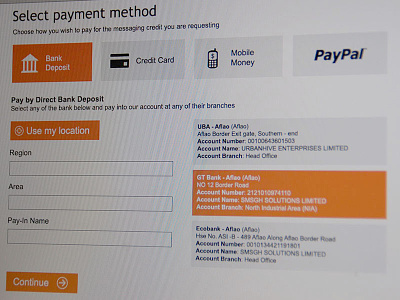 Select Payment form metro minimalist payment