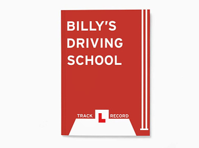 Driving School Student Tracker booklet design branding clean design driving school graphic design identity leaflet design red leaflet reports tracker