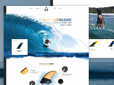 Haifins ecommerce landing surf website wet