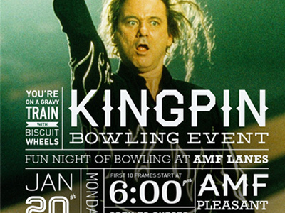 Kingpin bowling design kingpin poster typography