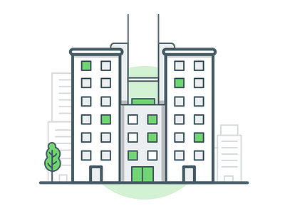 Enterprise Plan buildings city enterprise icon illustration skyline