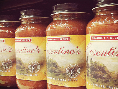 Cosentino's // Pasta Sauce Labels branding graphic design packaging