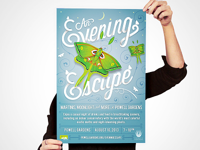 Evening Escape // Poster branding design illustration typography