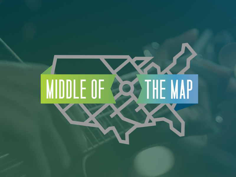 Middle of the Map Fest branding by Andrew Mirakian on Dribbble