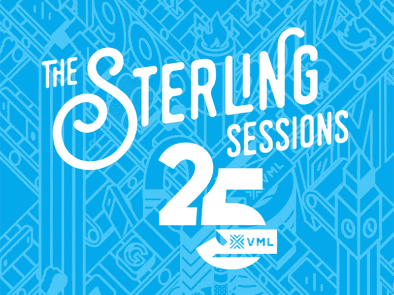 VML 25th Anniversary - Sterling Sessions animation anniversary branding conference design illustration kc vml