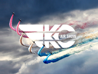 Kansas City Air Show Logo aviation branding festival identity design lettering logo design