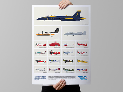 Limited Edition Kansas City Air Show Poster aircraft airplanes airshow festival festival poster illustration kc planes poster posterart