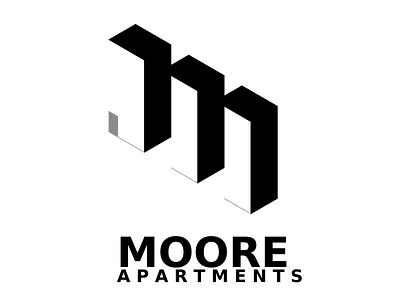 Moore Apartments apartments branding business design graphic logo negative space sign typography