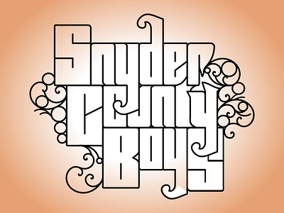 Snyder County Boys band logo band design graphic lettering logo pennyslvania sickels typography zanerian