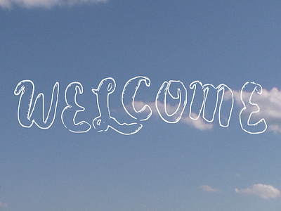 Welcome Brush Lettering brush design illustration lettering outlined typography