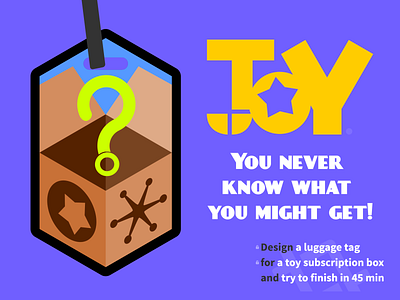 ToyJoy Box box challenge design design challenge luggage luggage tag subscription toy toys