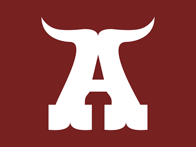 Angus "A" branding logo typography western