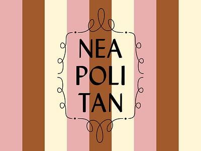 Neapolitan design ice cream line neapolitan typography