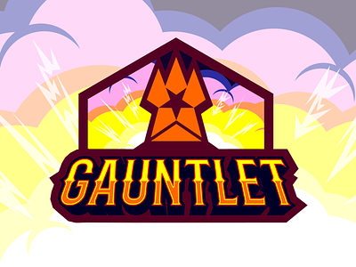 Gauntlet design dribbleweeklywarmup game gauntlet graphic illustration logo typography