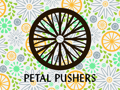 Petal Pushers bike dribbleweeklywarmup floral flower inkscape pattern