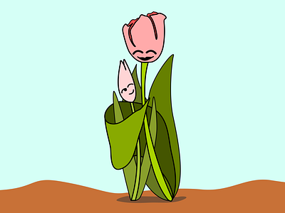 Tulip Mother and Child child family flower holiday inkscape love mother