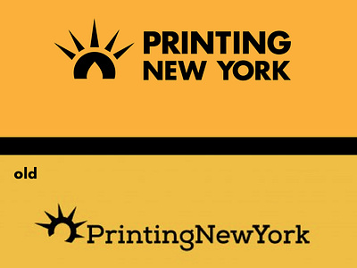 Logo Redesign - Printing New York branding graphic design identity logo logo design logomark logotype new york typography vector